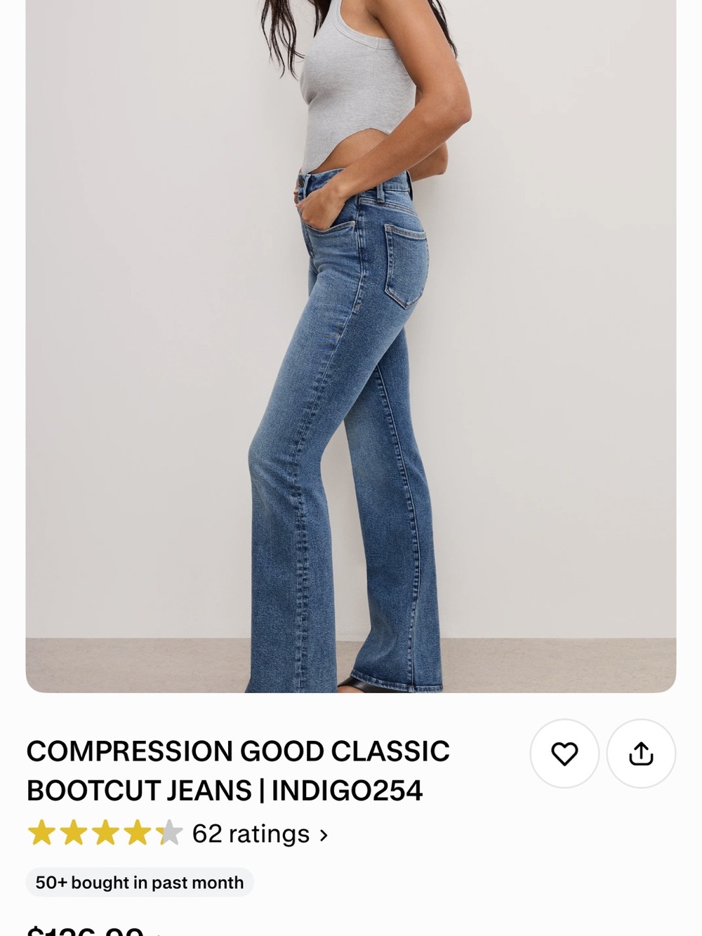 Good American Blue Bootcut Jeans